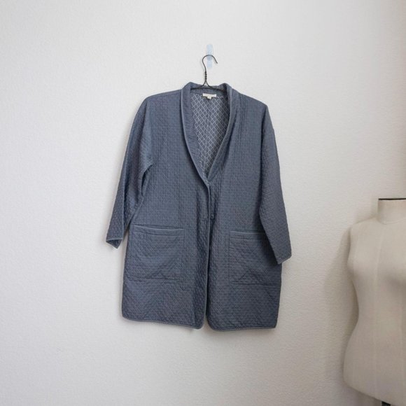 Eileen Fisher Jackets & Blazers - Eileen Fisher quilted blue light jacket